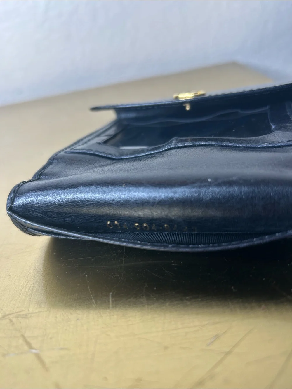 Gucci Black Leather Mini Wallet with Gold Logo and Hardware - Picture 10 of 12